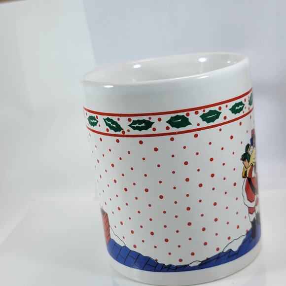 Vintage 1991 Santa Mug Carol Gordon RGA Retro Christmas Holiday Cup - Picture 2 of 10